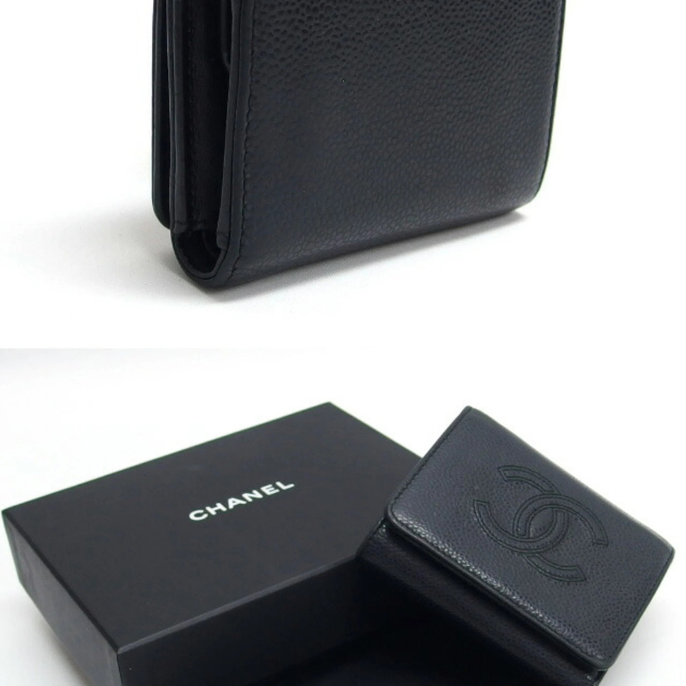 CHANEL Authentic Black Caviar Leather Wallet - Picture 3 of 11